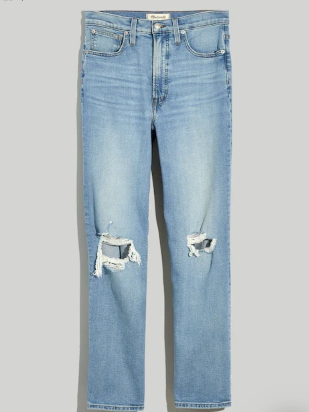 Madewell Perfect Vintage Straight Jean - Knee-Rip Edition